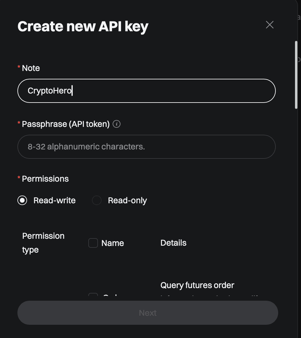 Configurar as Definições da Chave API
