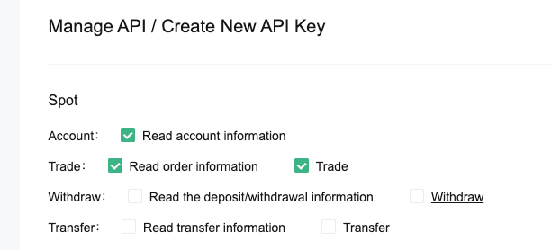 Neuen API-Schlüssel erstellen