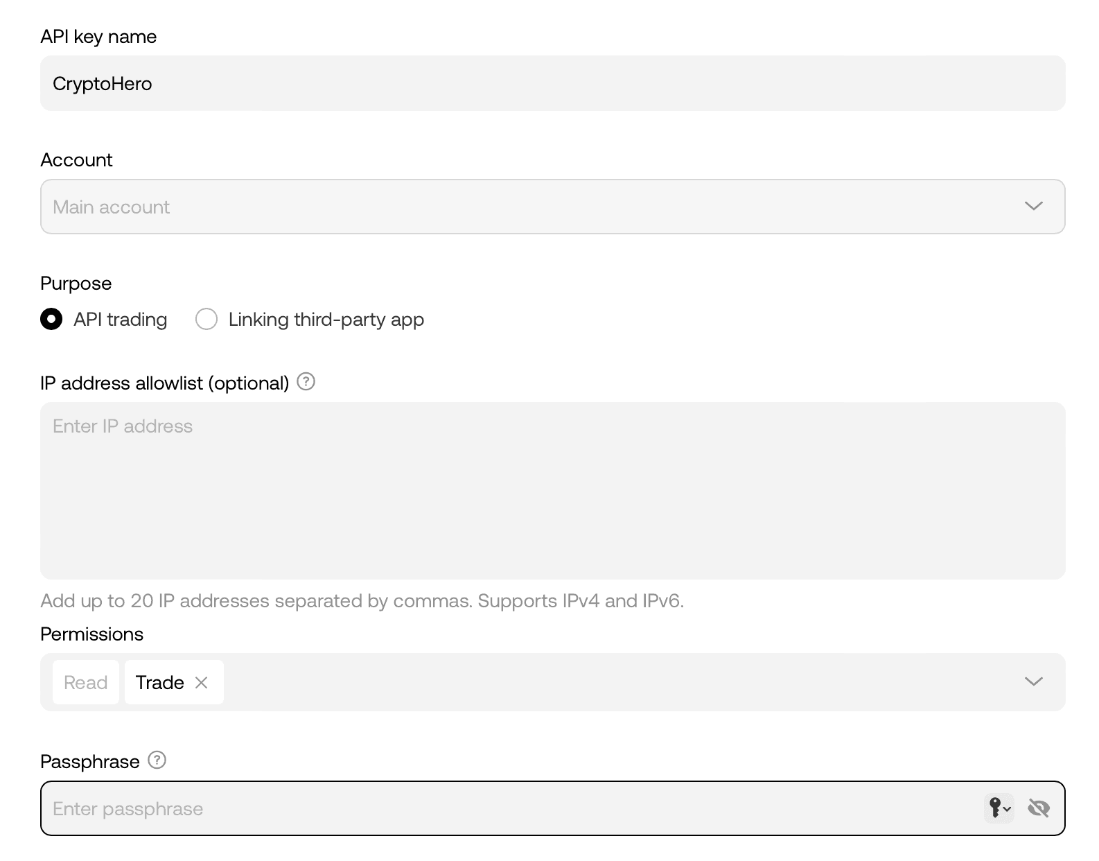 Neuen API-Schlüssel erstellen
